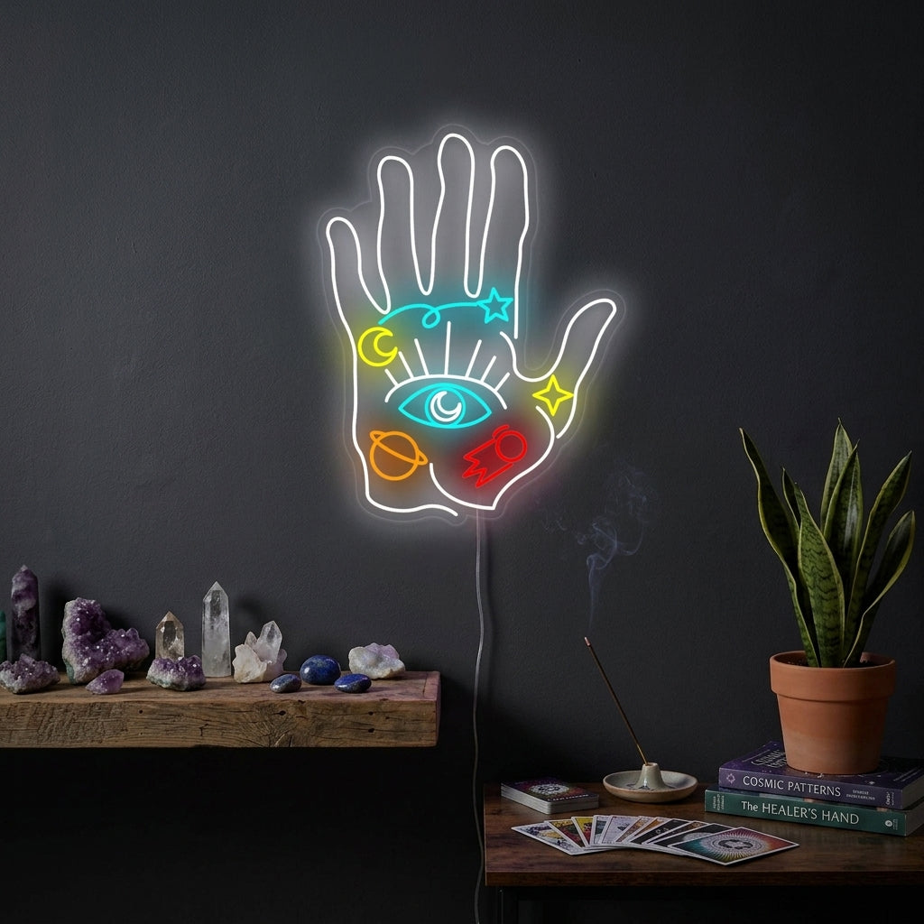 "Spirituele Hand" Neon Verlichting