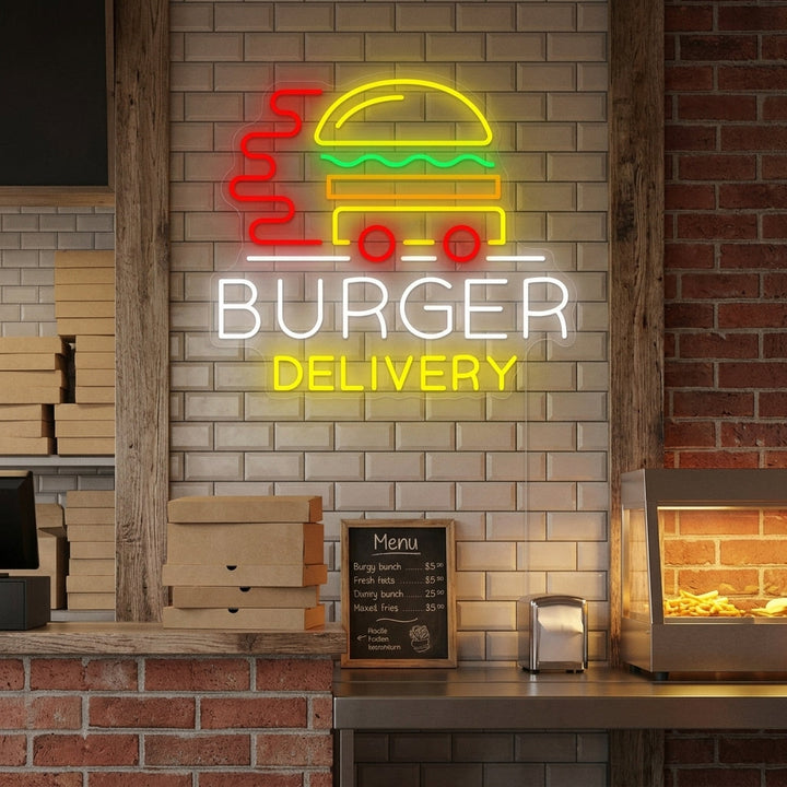 "Burger Delivery" Neonbord