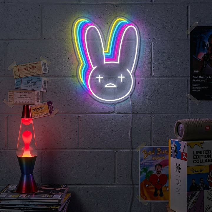 "Bad Bunny Zanger En Rapper" Neon Verlichting