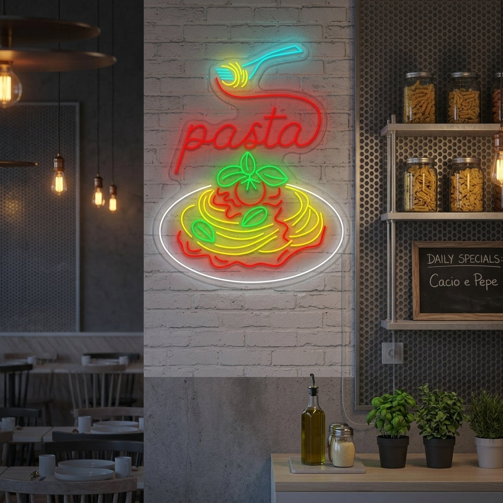 "Italiaanse Pastaschotel" Neonbord