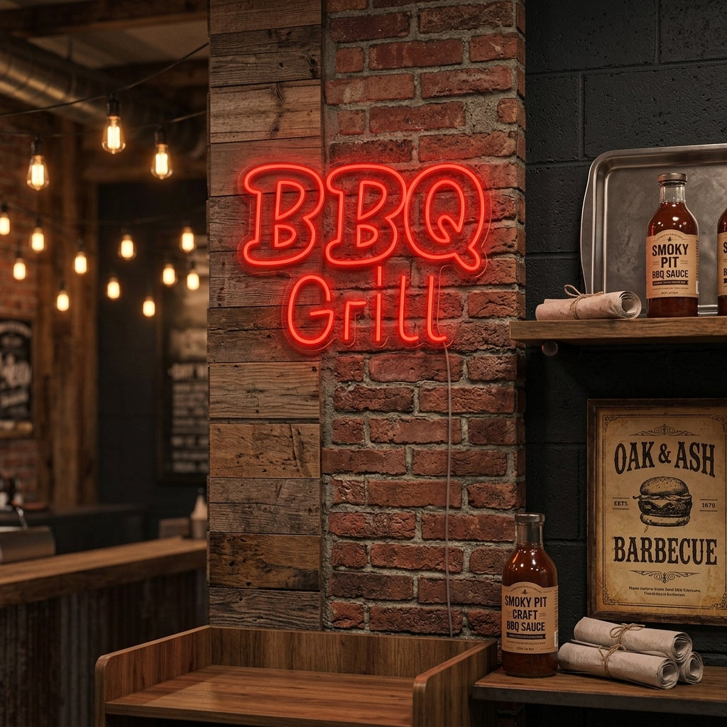 "BBQ Grill" Neon Verlichting