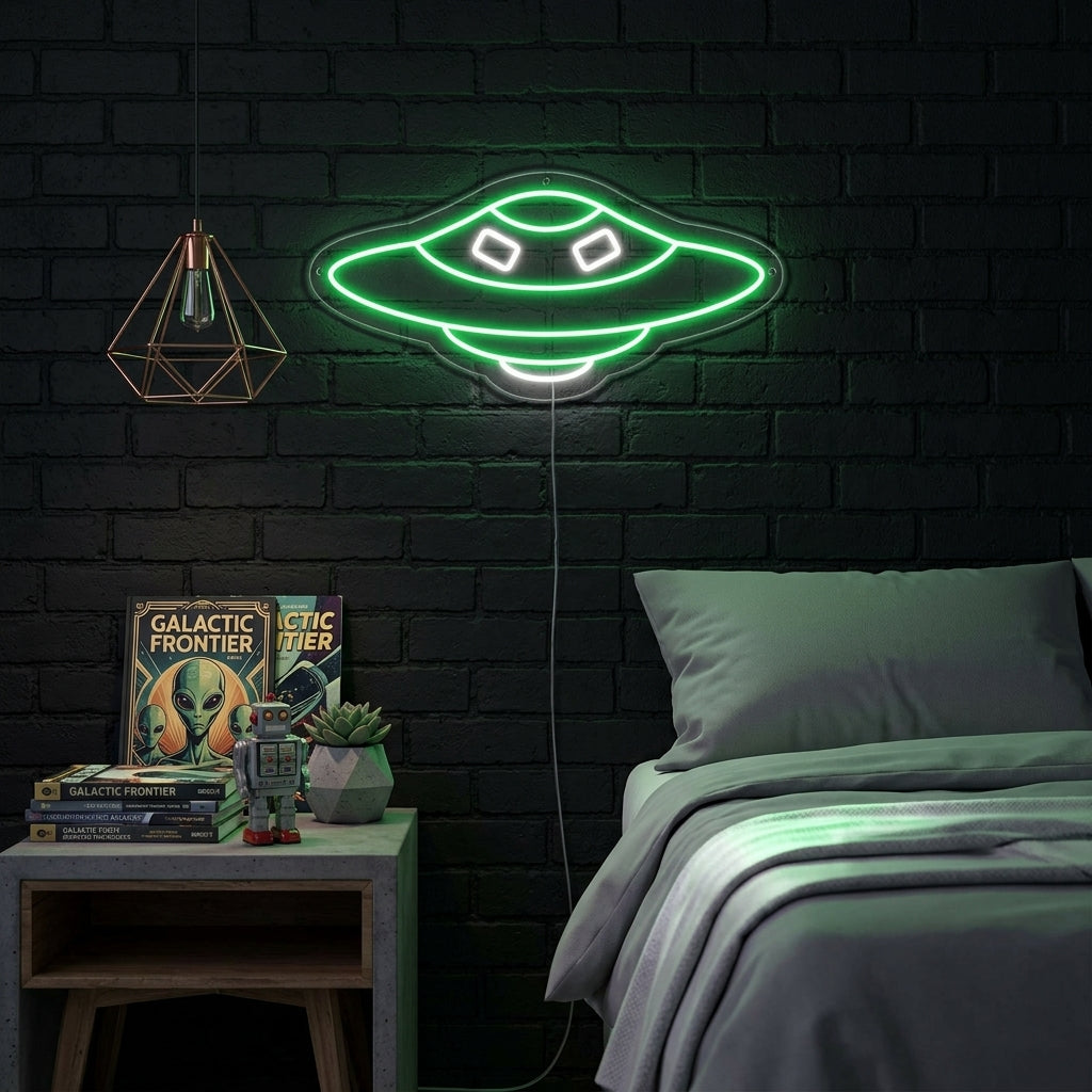 "Ruimteschip UFO" Neon Verlichting