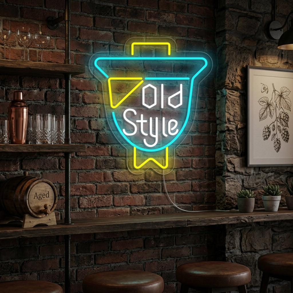 "Vintage Old Style Bierbar" Neon Verlichting