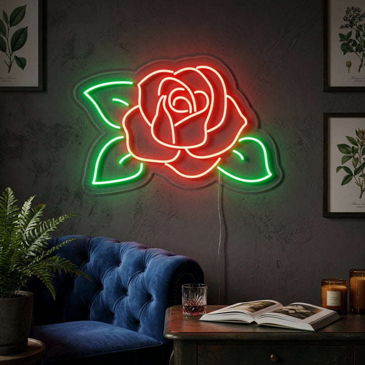 "Rozen, Bloemist, Bloemengeschenken" Neon Verlichting