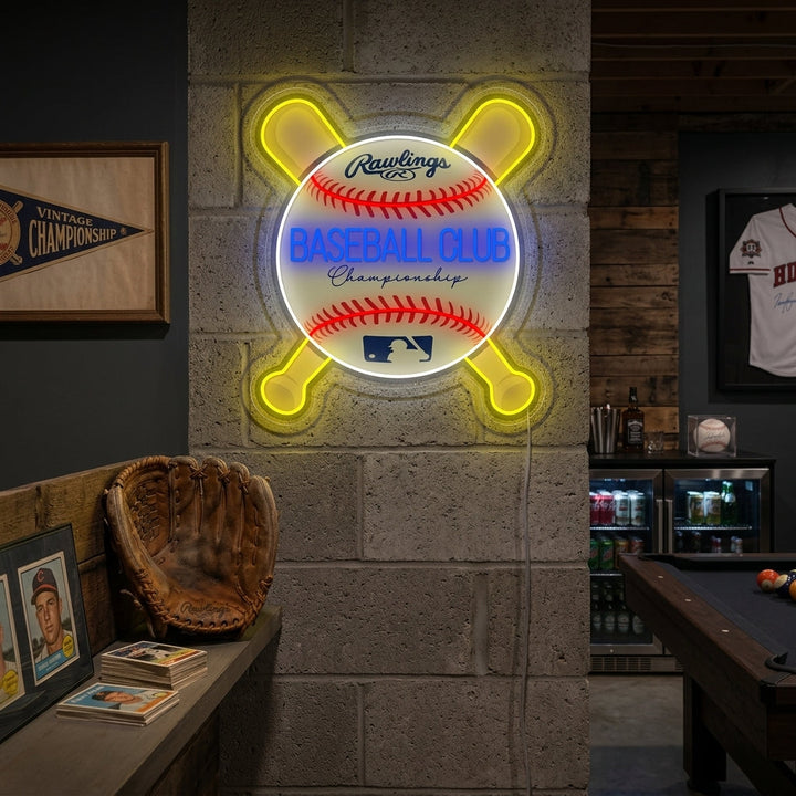 "Baseball Club" Neonbord