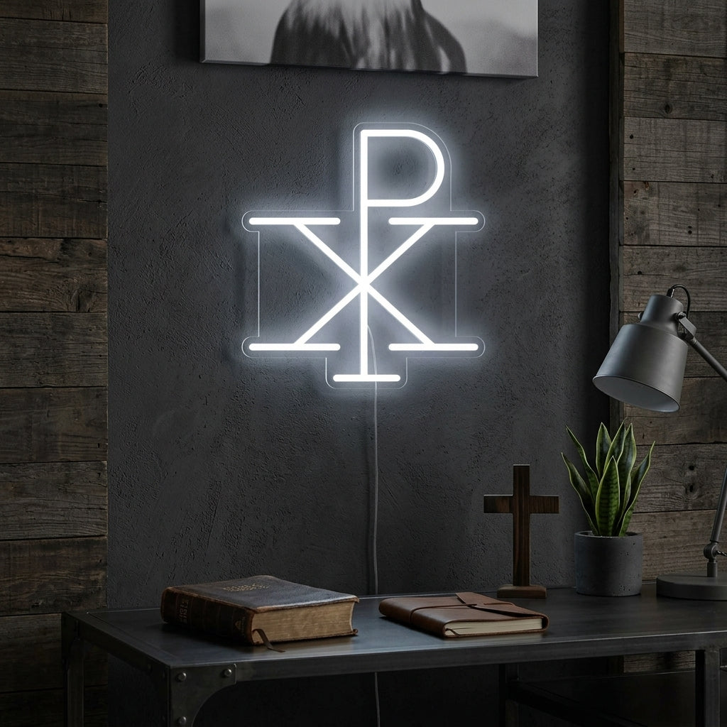 "Jezus Monogram Van Christus Chi Rho" Neon Verlichting