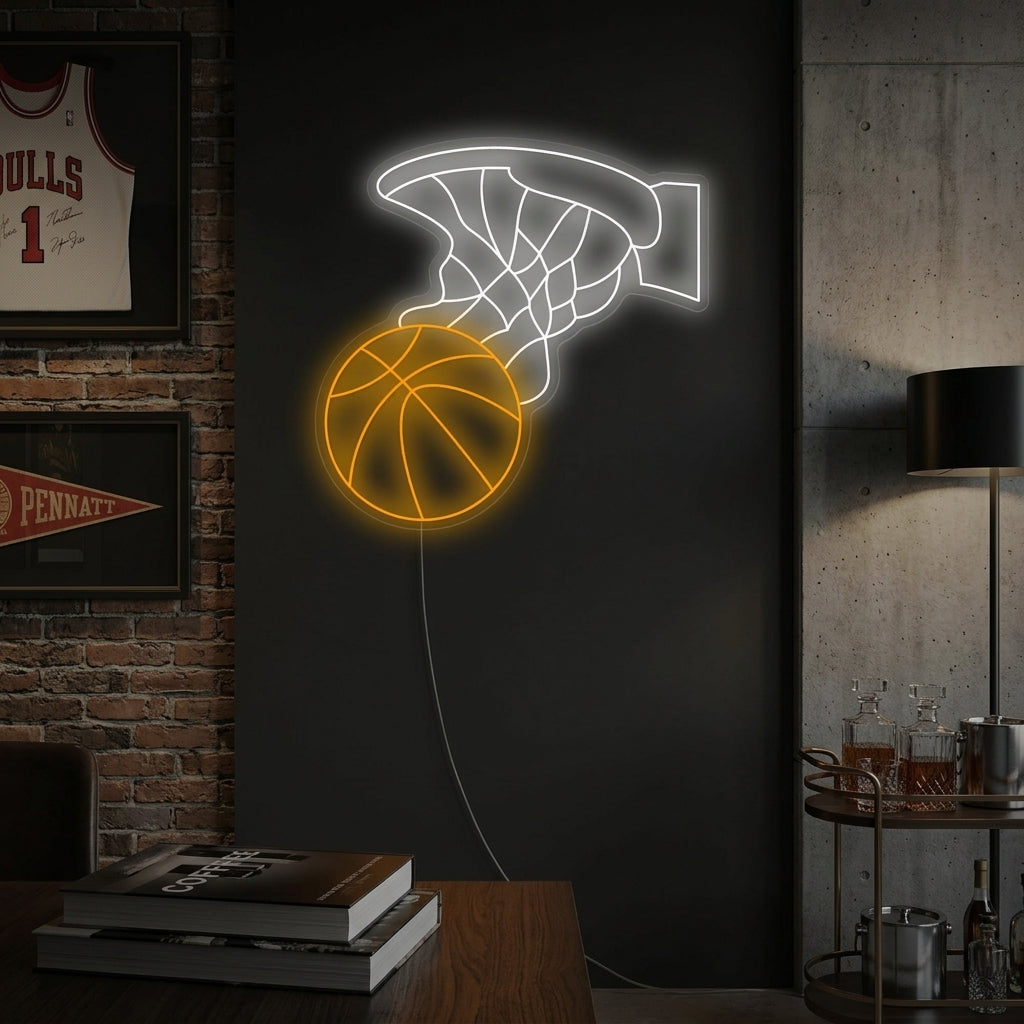 "Basketbal Hoepel" Neonbord