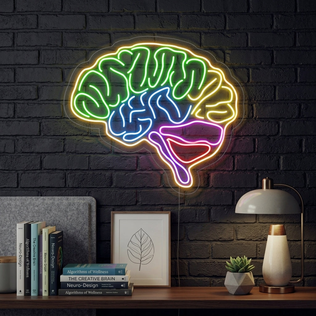 "Hersenmodel" Neon Verlichting