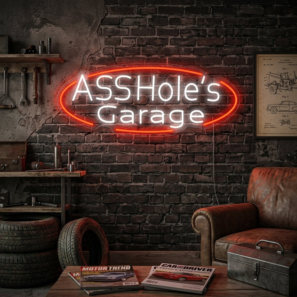 "Assholes Garage" Neon Verlichting
