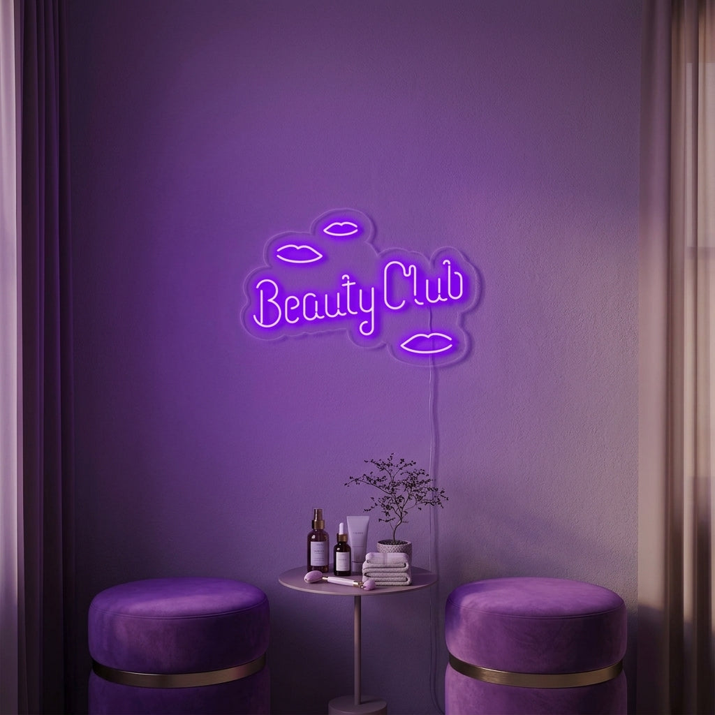 "Beauty Club" Neon Verlichting