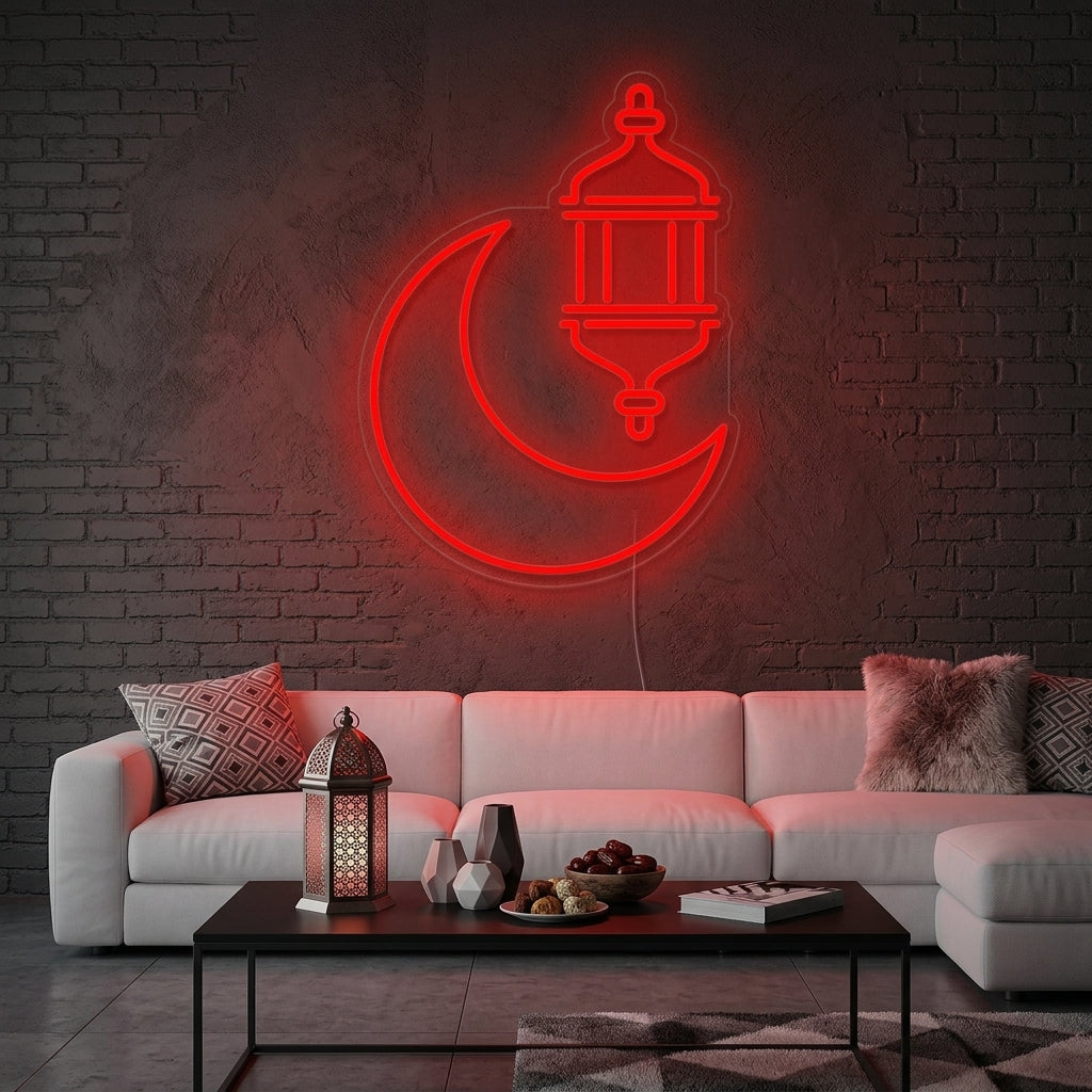 "Ramadan Kareem Omslag Arabische Feestdag" Neon Verlichting