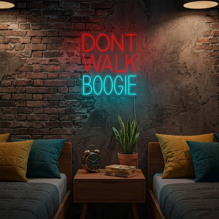 "Dont Walk Boogie Vinylmuziek" Neon Verlichting