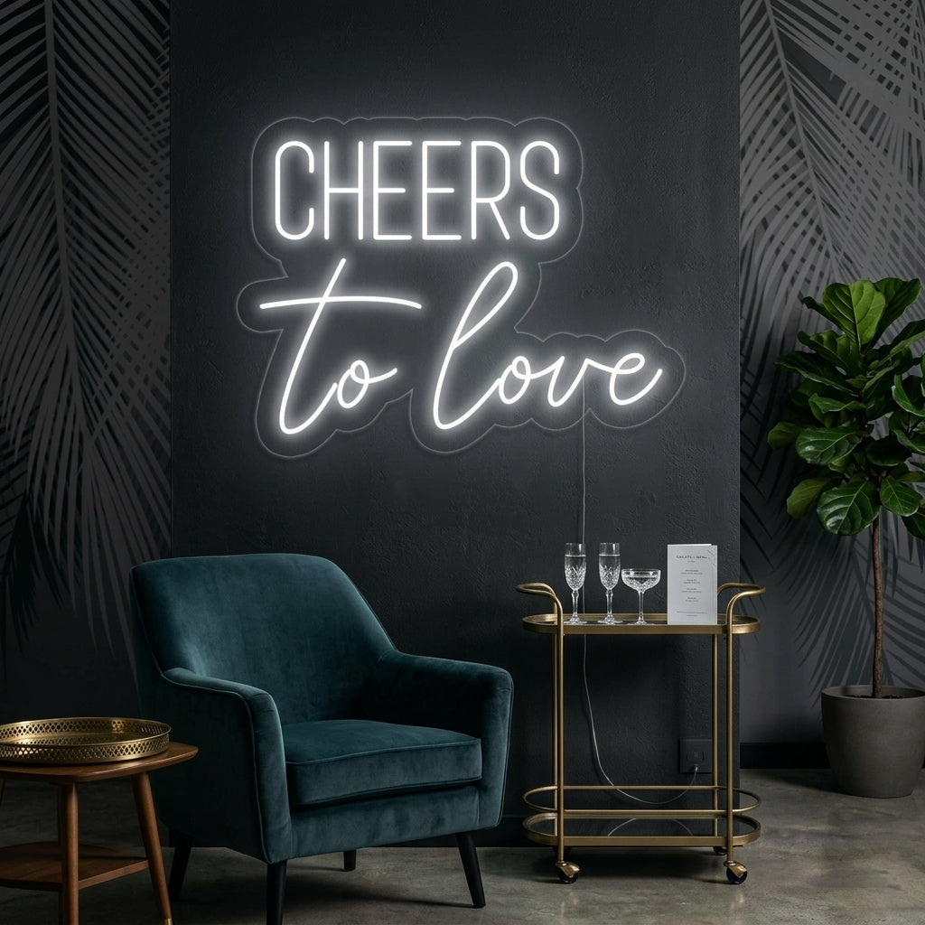 "Cheers To Love" Neon Verlichting