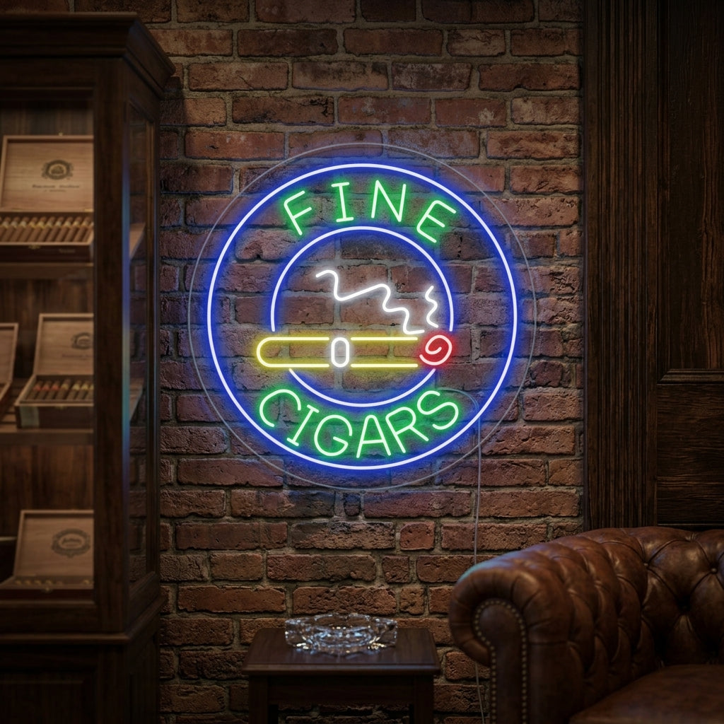 "Fine Cigars" Neon Verlichting