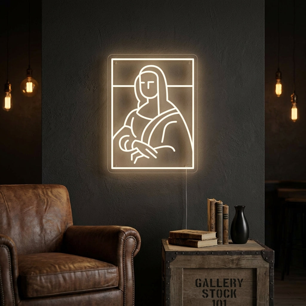 "Da Vinci Mona Lisa" Neon Verlichting