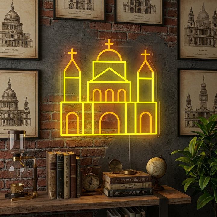 "Sint-Paulus Kathedraal In Londen" Neon Verlichting