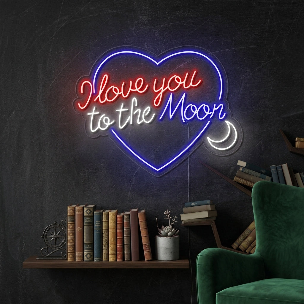 "Love You To The Moon And Back" Neon Verlichting