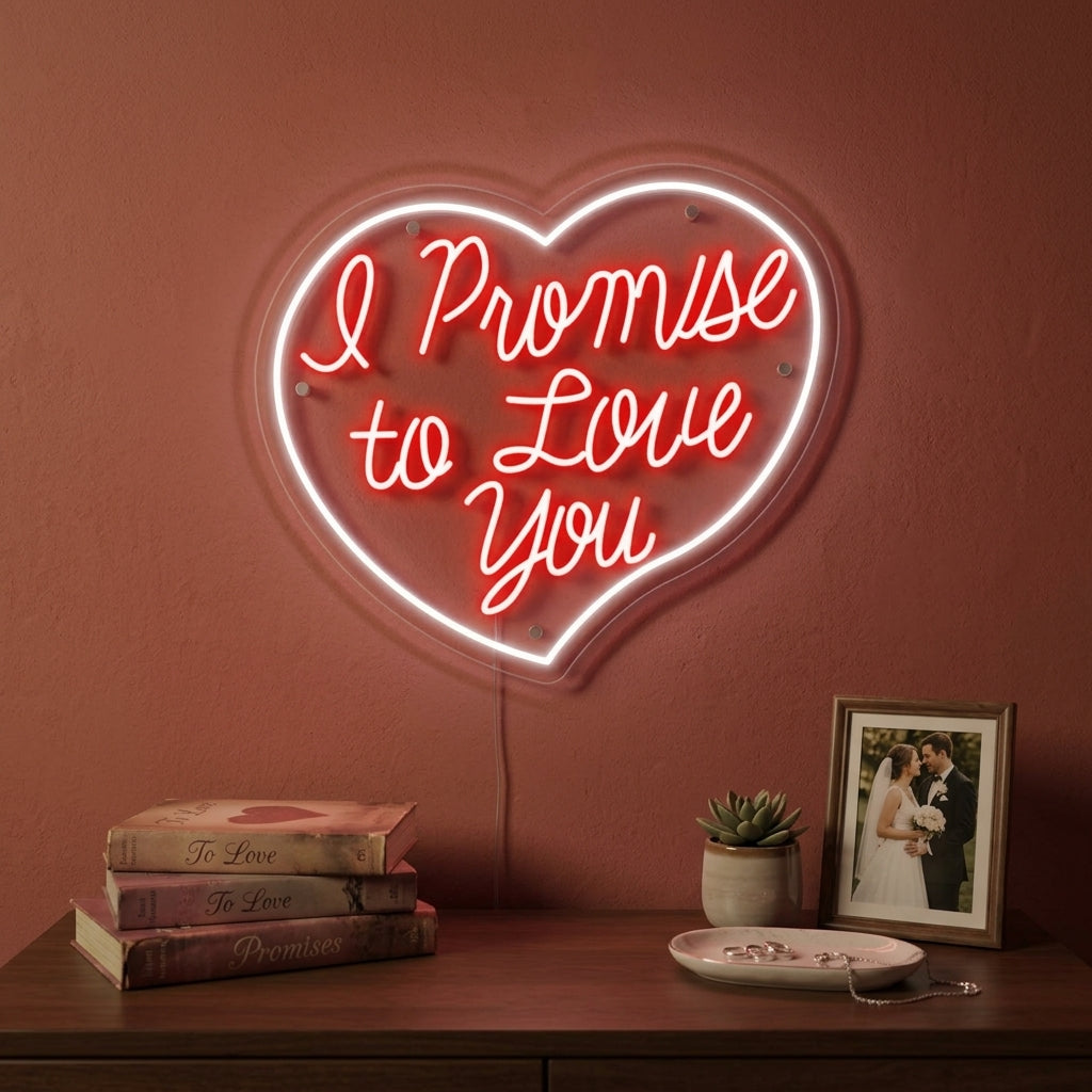 "I Promise To Love You" Neon Verlichting