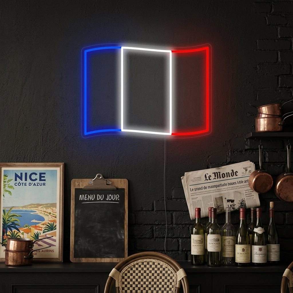 "Vlag Van Frankrijk" Neon Verlichting