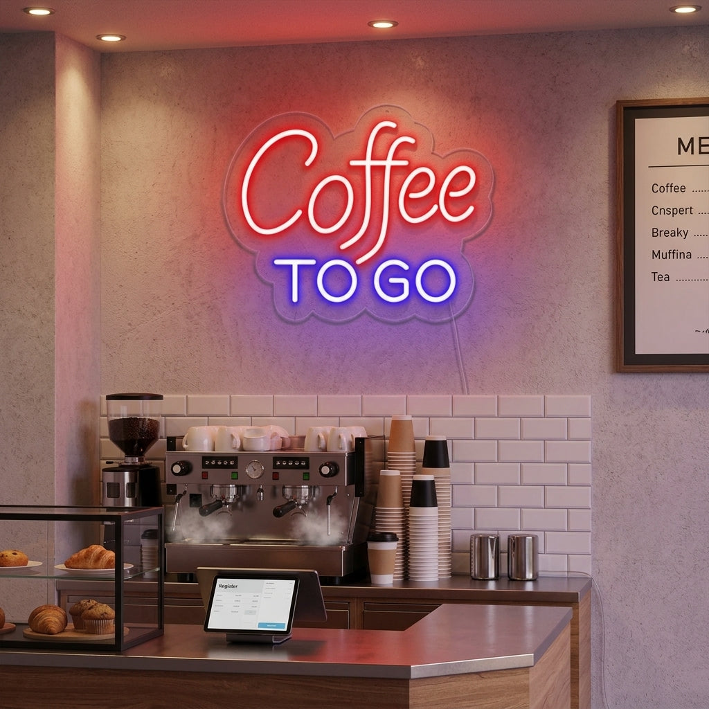 "Coffee To Go" Neon Verlichting