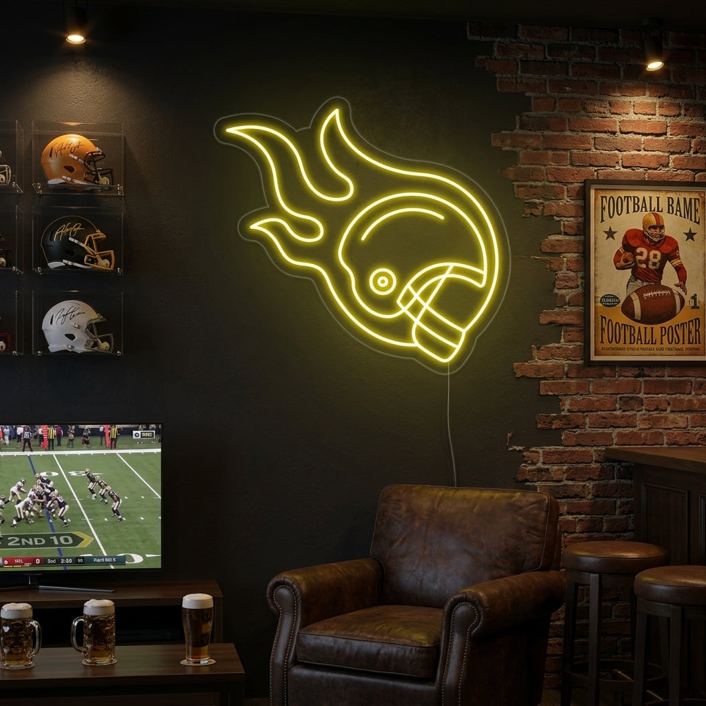 "Rugby Helm" Neon Verlichting