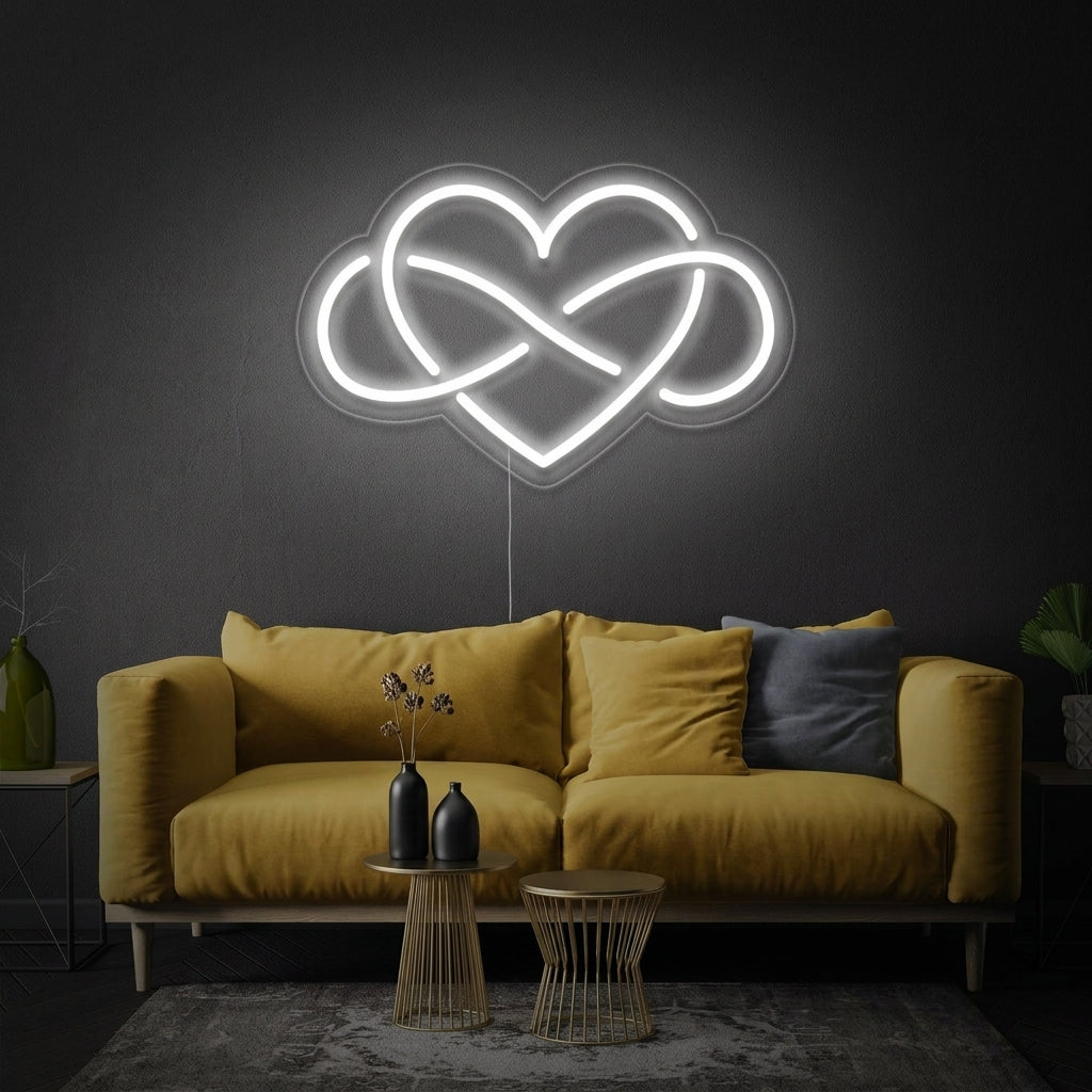 "Oneindigheid, Hart" Neon Verlichting