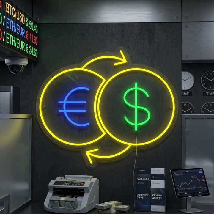 "Geld Wisselen" Neon Verlichting