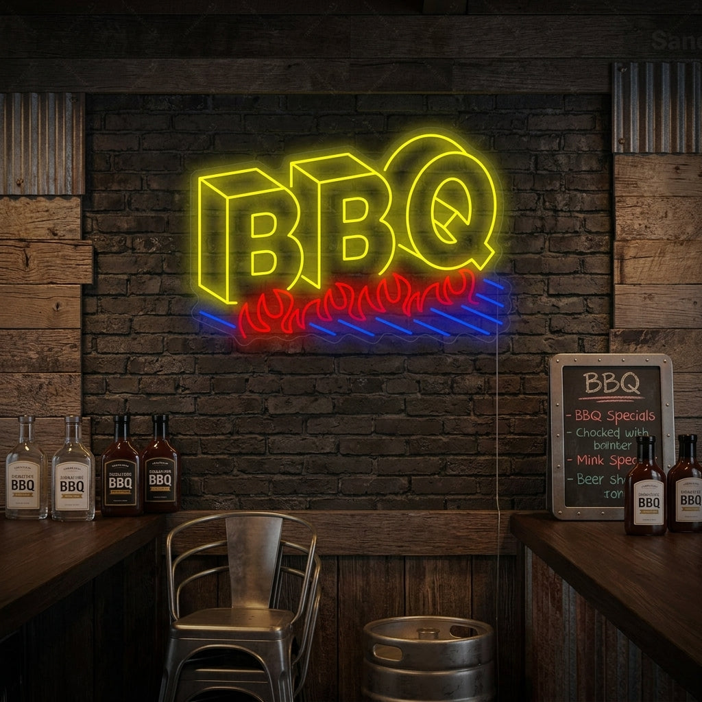 "BBQ Logo" Neonbord