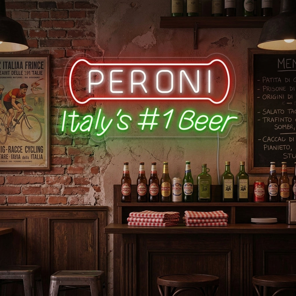 "Italy Beer Peroni Bar" Neon Verlichting