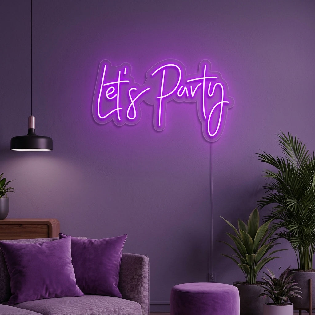 "Lets Party" Neon Verlichting
