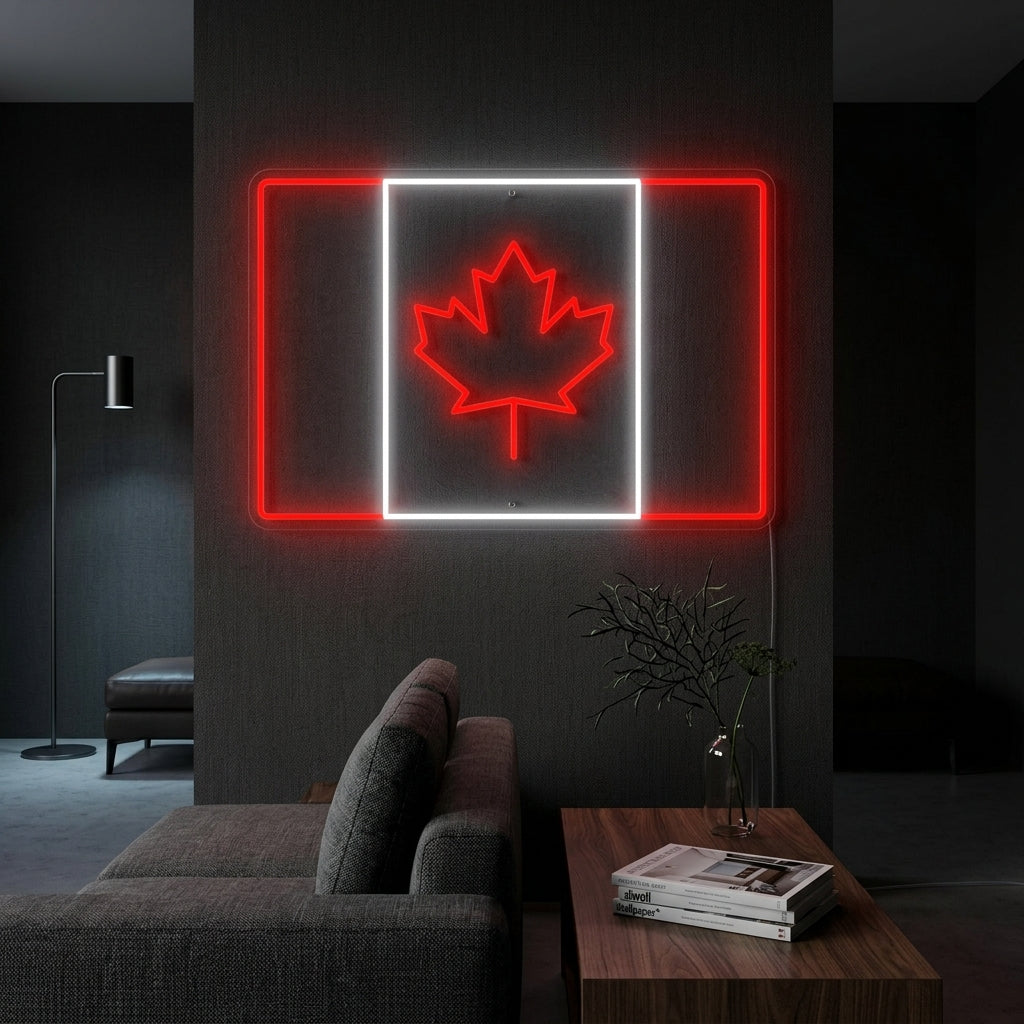 "Vlag Van Canada" Neon Verlichting