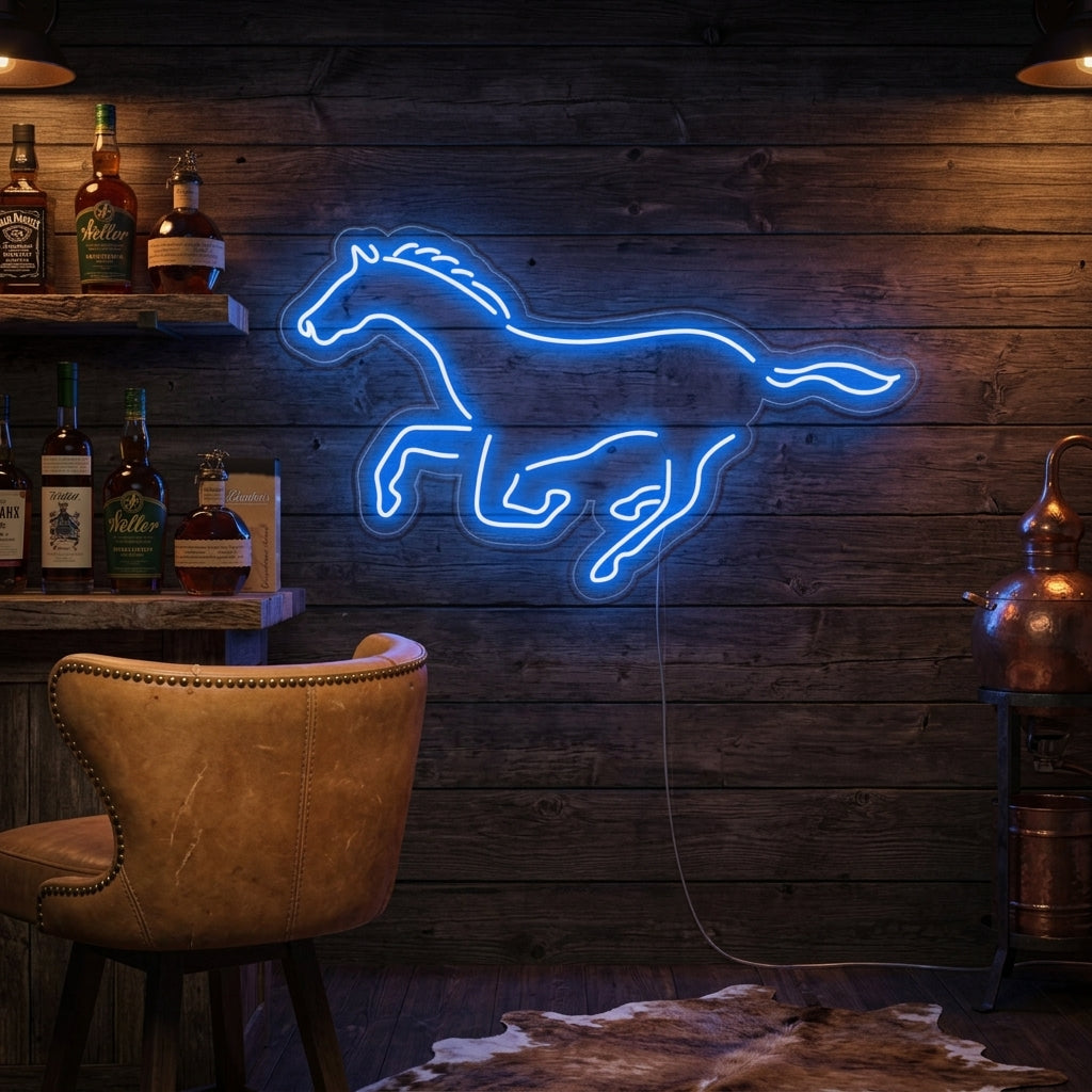 "Paard, Rennend Paard" Neon Verlichting