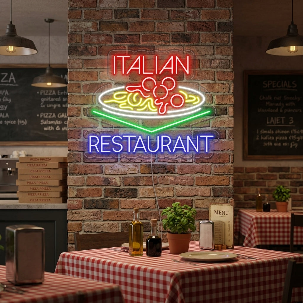"ITALIAN RESTAURANT" Neon Verlichting