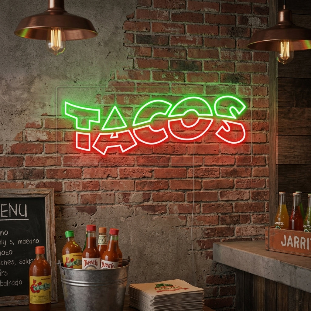 "TACO, Mexicaans eten" Neon Verlichting