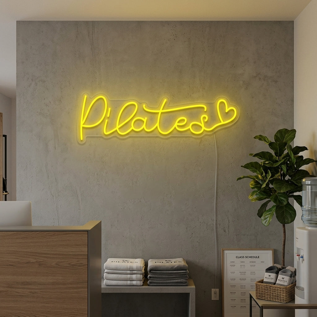 "Pilates Hart" Neon Verlichting