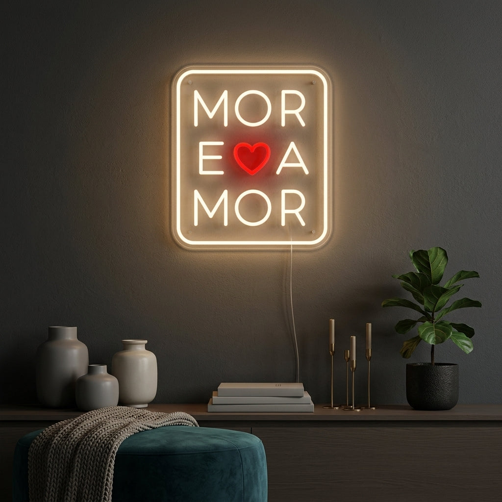 "More Amor Love" Neon Verlichting