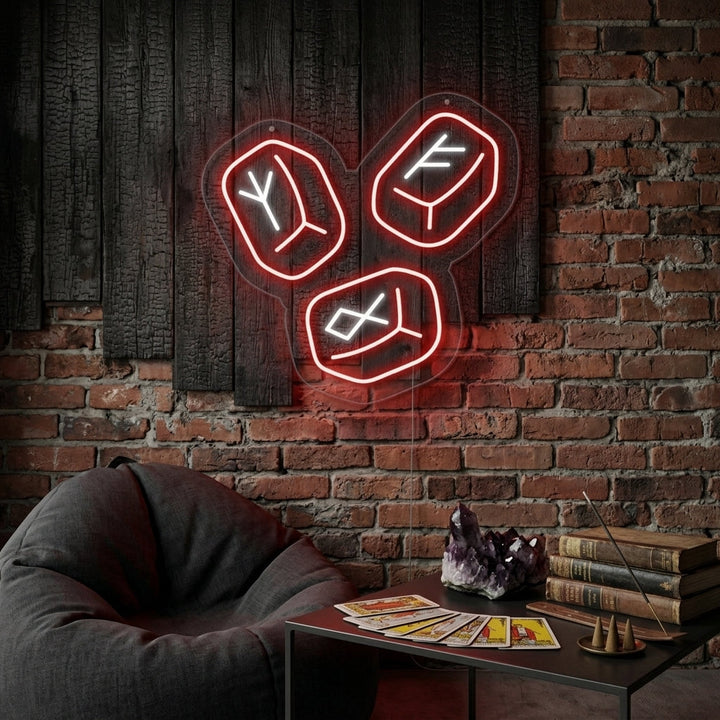 "Noordse Runenstenen" Neon Verlichting