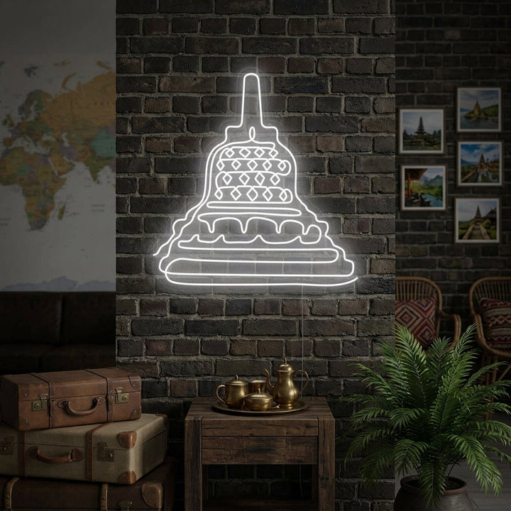 "Borobudur-Tempel In Indonesië" Neon Verlichting