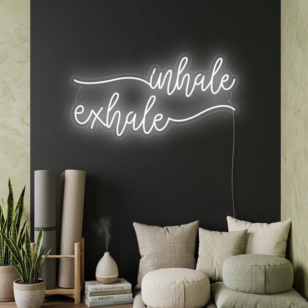 "Inhale Exhale" Neon Verlichting