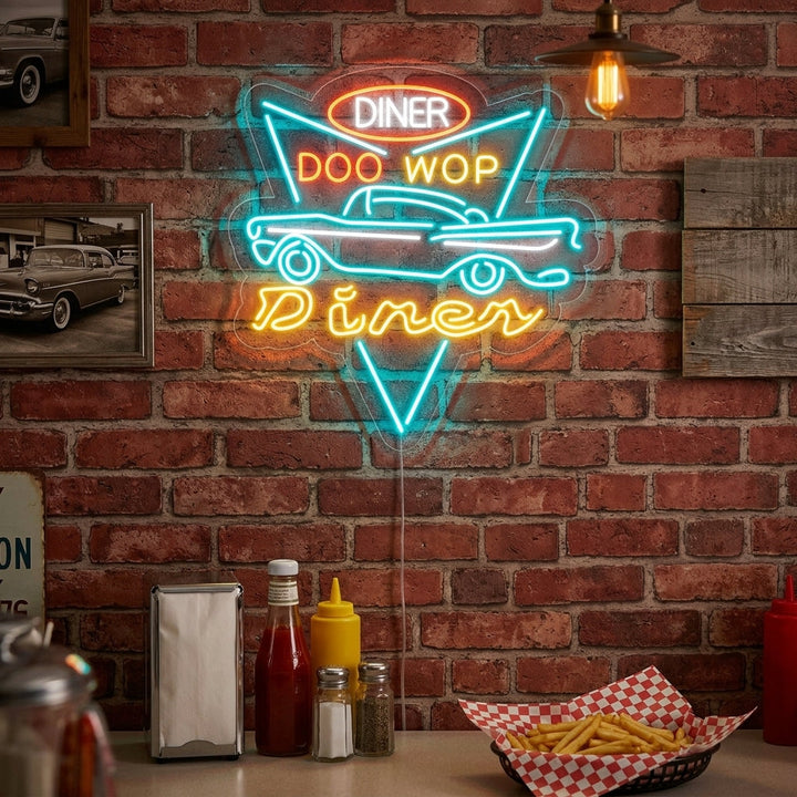 "Car Diner Drive Through" Neon Verlichting