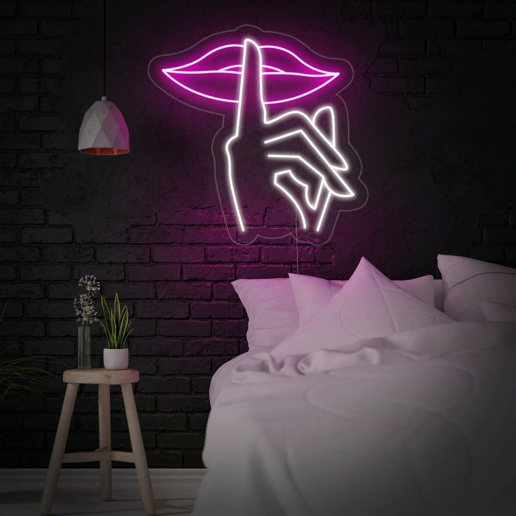 "Mond Dicht Lippen" Neon Verlichting