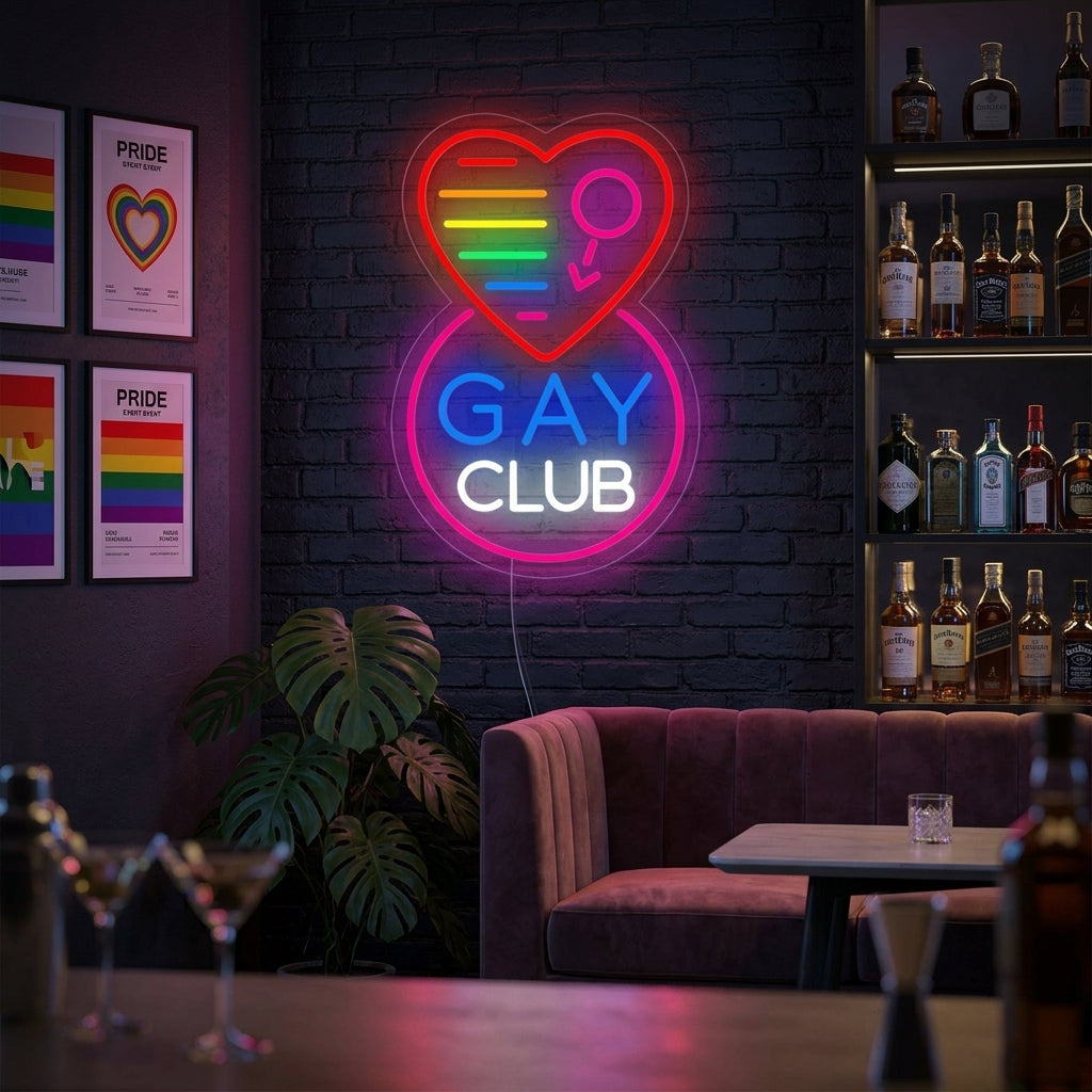 "Regenboogvlag Lgbt-Trots Uniek, Gay Club" Neon Verlichting