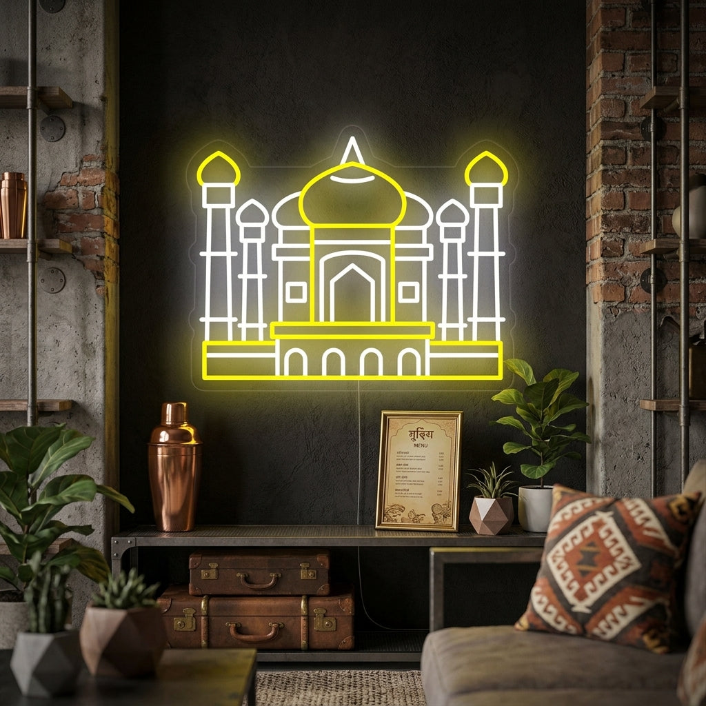 "Taj Mahal In India" Neon Verlichting