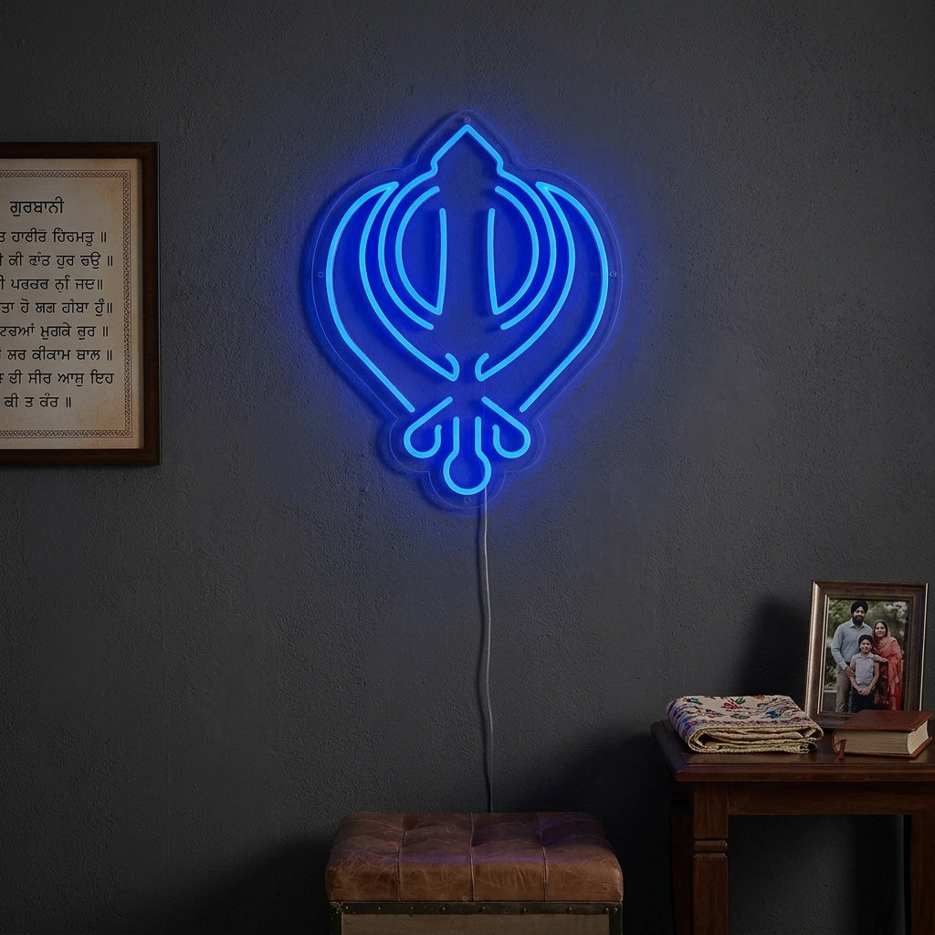 "Sikhisme Khanda-Symbool" Neon Verlichting