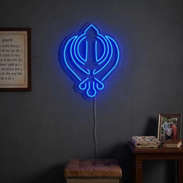 "Sikhisme Khanda-Symbool" Neon Verlichting