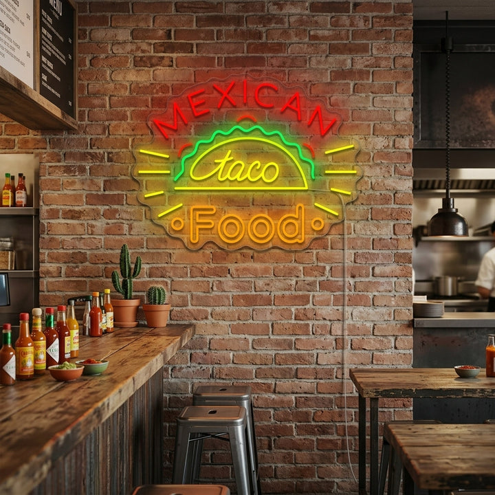 "Taco Mexican Food" Neonbord