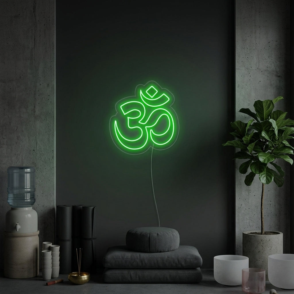 Groen Om yoga symbool LED neon verlichting