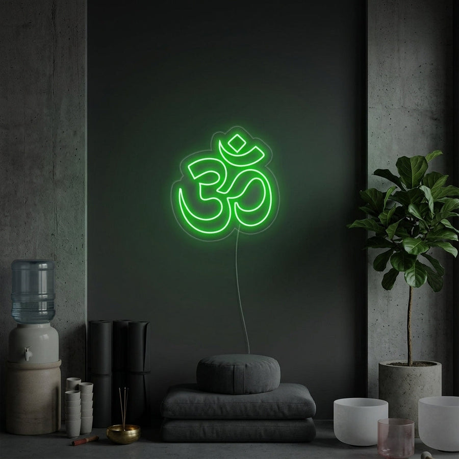Groen Om yoga symbool LED neon verlichting