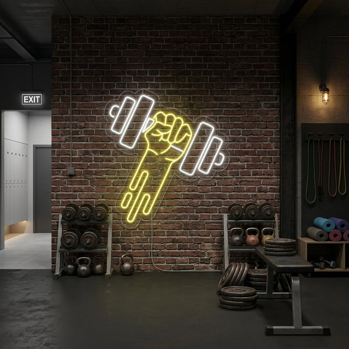 "Sportschool Dumbbell" Neon Verlichting