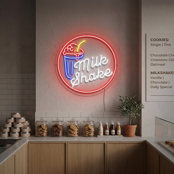 "Milk Shake" Neon Verlichting